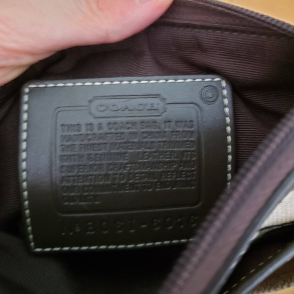 EUC Coach brown canvas and leather crossbody - Picture 3 of 5